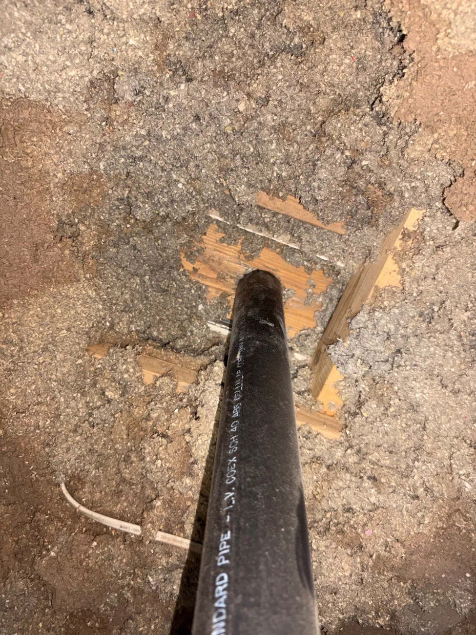 Attic pipe penetration before air sealing