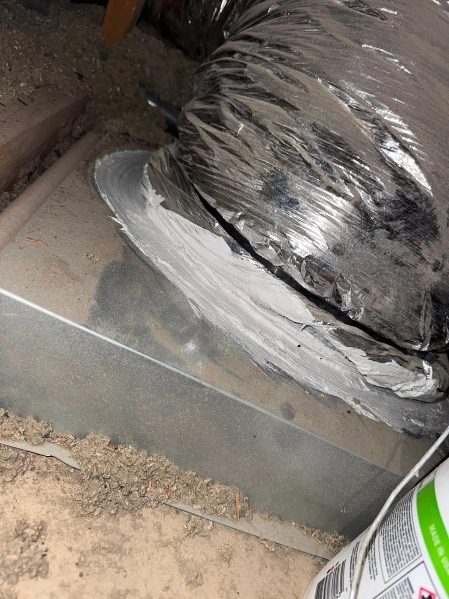 Duct connection after sealing